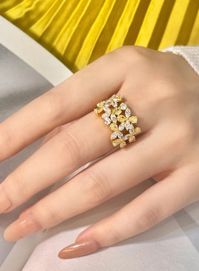 新品钻石戒指ins水滴小众