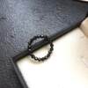 Stylish Shiny Faceted Ring Black Spinel