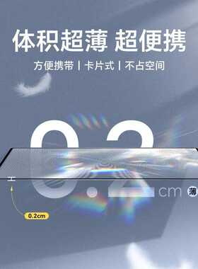 涅尔可弯曲卡片薄片放大镜户外点火透镜露营口袋随身手机阅读镜片
