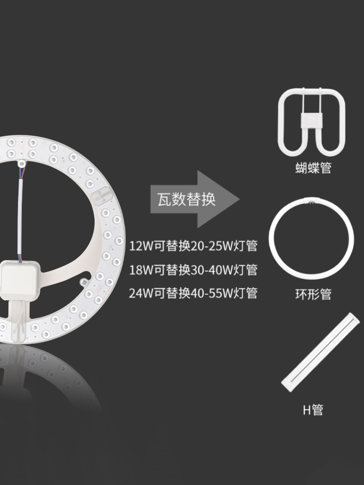 佛山照明吸顶灯改造灯板led灯芯灯条圆形灯管光源贴片节能灯室内 - 图2