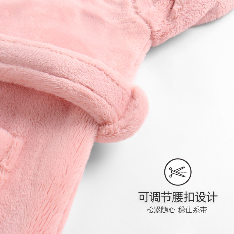 睡袍女士睡衣浴袍秋冬款冬季加长款法兰绒加厚加绒珊瑚绒冬天套装,淘宝优惠券,粉丝福利购,淘宝优惠卷