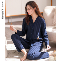 Sleepwear ladies spring and autumn spring pure cotton long sleeves Home Clothing Thin-style Japanese spring summer season Spring Festival Lady Suit