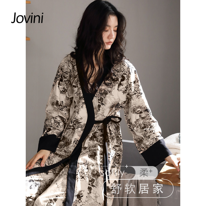 2021新款春秋季纯棉长袖长裤睡袍 俏薇妮睡衣/家居服套装