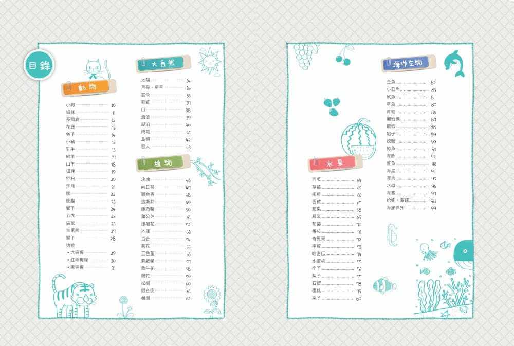 【现货】台版《132种简单的亲子画画BOOK》动物植物天文地理食物水果图案适合初学者亲子互动手绘方法技巧艺术绘画书籍
