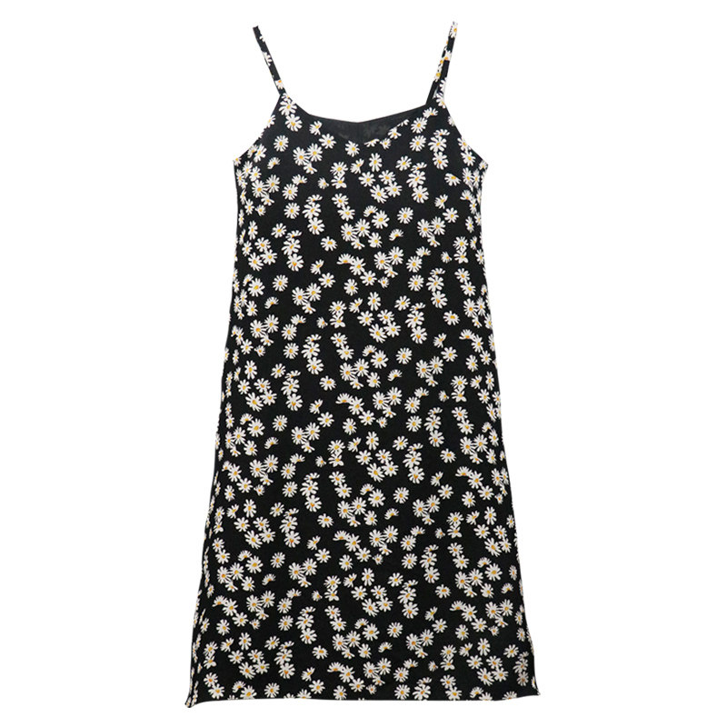 小雏菊无袖连衣裙女2020 v领碎花 依雨芬芬连衣裙