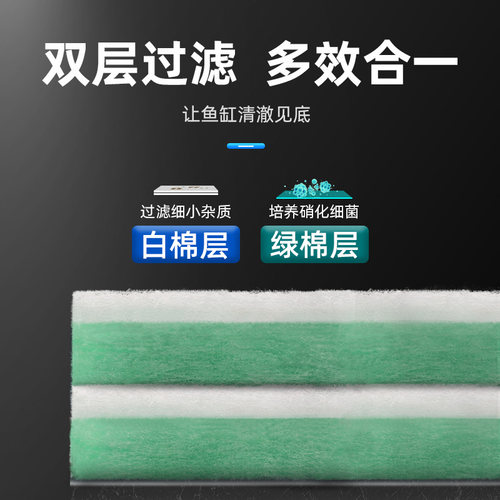 鱼缸专用过滤棉高密度净化过滤材料超滤棉鱼池生化棉海绵网袋水族 - 图0