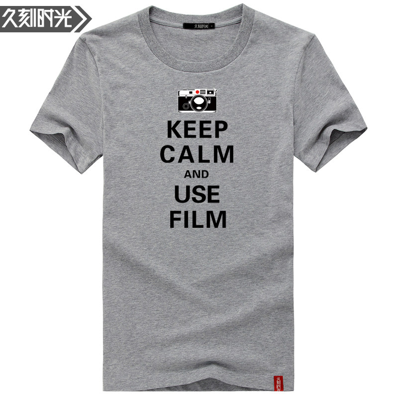摄影文化衫复古双反胶卷相机打底衫 久刻时光T恤