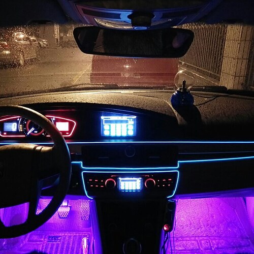 汽车led装饰气氛灯车内氛围灯条室内导光条冷光线内饰改装饰灯带 - 图3