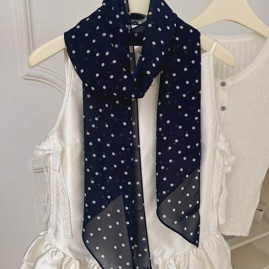 2024 autumn and winter new fashionable leopard print silk scarf retro spring and summer new versatile decorative thin decorative scarf headscarf