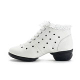 Туфли, танцующая белая обувь, из натуральной кожи, мягкая подошва