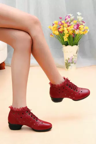 Танцующие туфли, современная спортивная обувь, из натуральной кожи, мягкая подошва