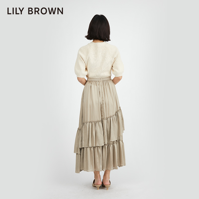 LILY BROWN春夏 气质高腰不对称半身蛋糕裙LWFS214012