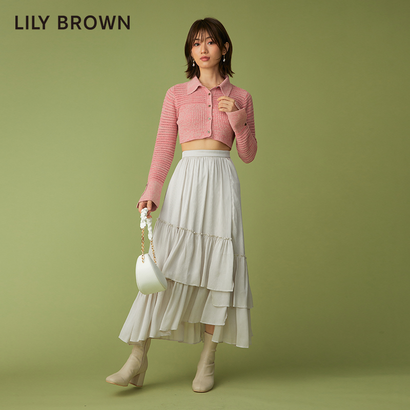 LILY BROWN春夏  少女多层不规则蛋糕裙半身裙LWFS211123 - 图2