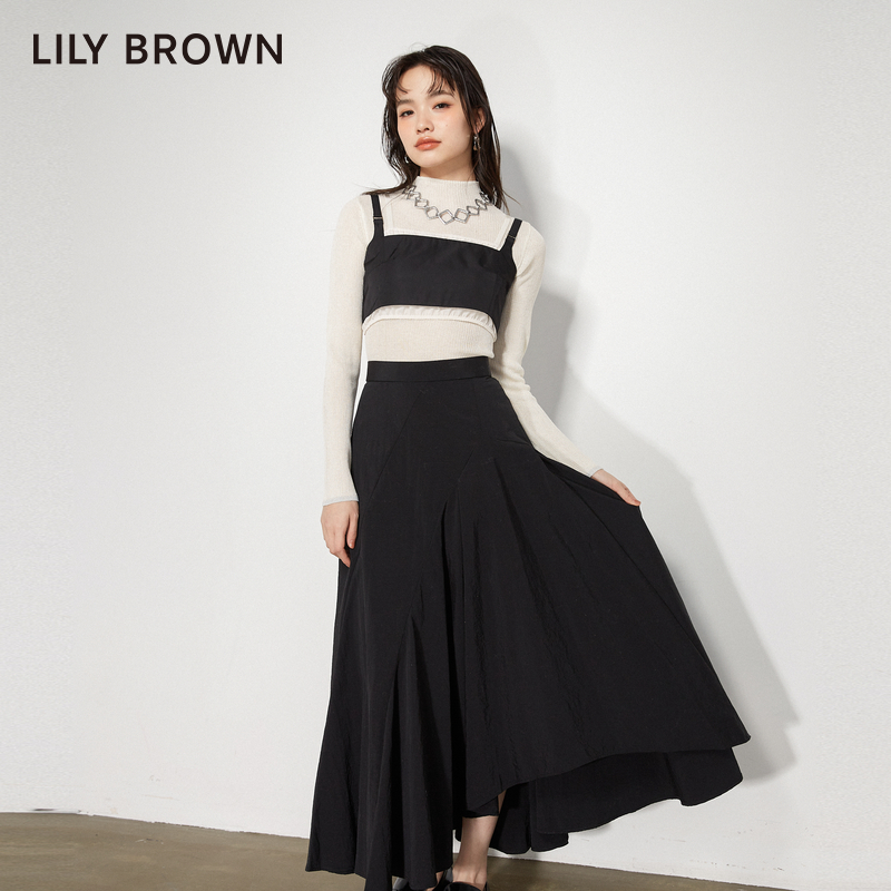 LILY BROWN秋冬款 高腰甜美不规则大裙摆半身裙LWFS235104