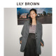 LILY BROWN秋冬款 复古气质中长款毛呢西装外套LWFJ245033