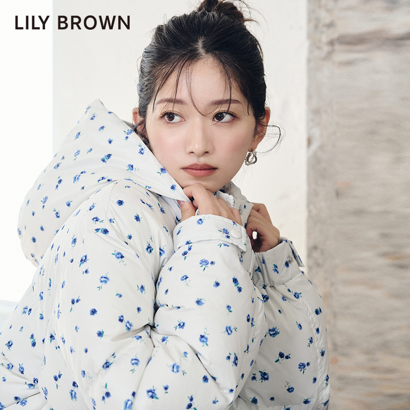 LILY BROWN2023秋冬新品甜美蝴蝶结系带甜美百搭羽绒服LWFC235113