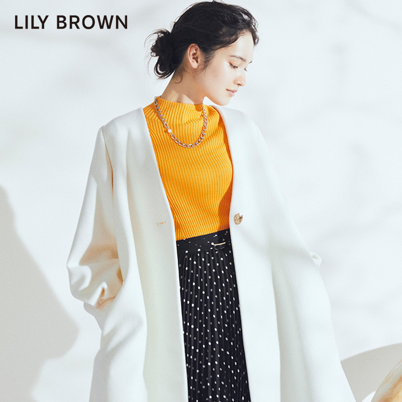 LILY BROWN秋冬款 柔软针织套头毛衣打底针织衫LWNT221018