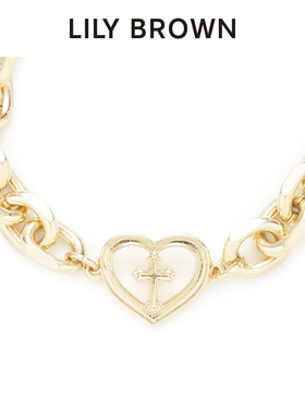 LILY BROWN春夏款 设计感合金爱心一字扣粗手链LWGA251350