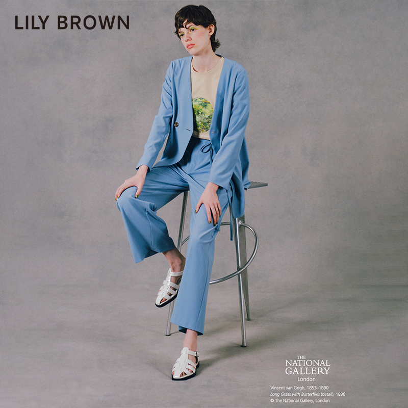 LILY BROWN春夏款 大英博物馆联名简约印花T恤LWCT221207