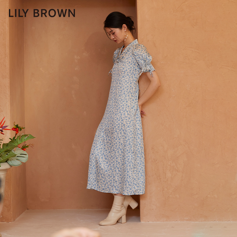 LILY BROWN春夏款 甜美翻领小碎花茶歇裙连衣裙LWFO222057