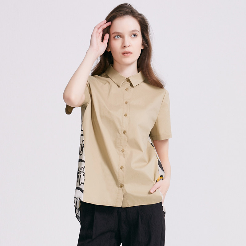 laidee /罗兰伊杜雪纺短袖女衬衫 laidee罗兰伊杜衬衫