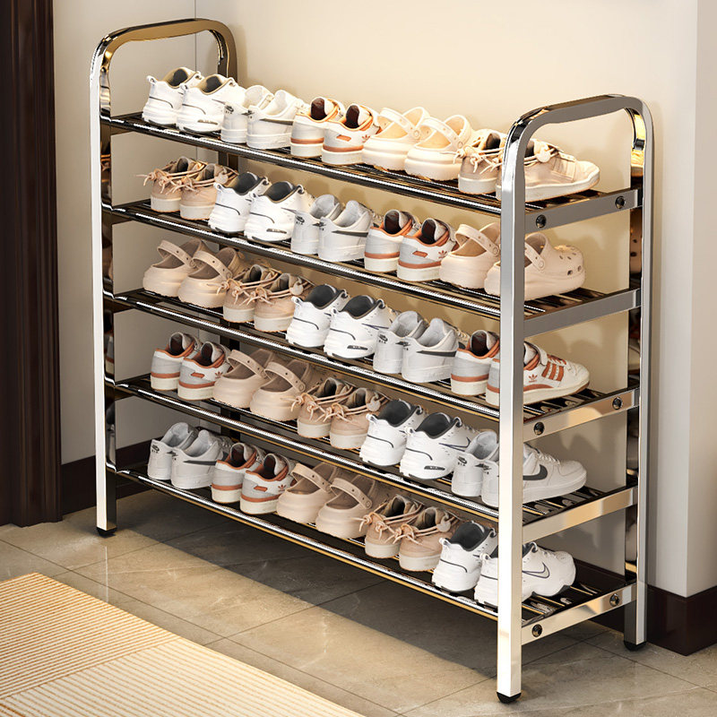 不锈钢简易鞋架多层家用门口鞋子收纳架小户型出租房宿舍入户鞋柜,淘宝优惠券,粉丝福利购,淘宝优惠卷