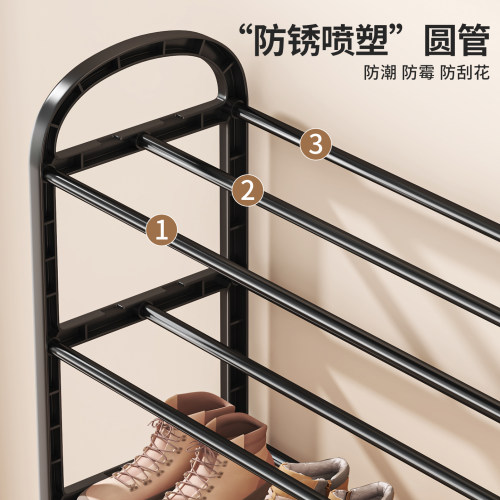 鞋架子家用门口多层出租房用入户门宿舍小型室内好看小窄简易鞋柜 - 图2
