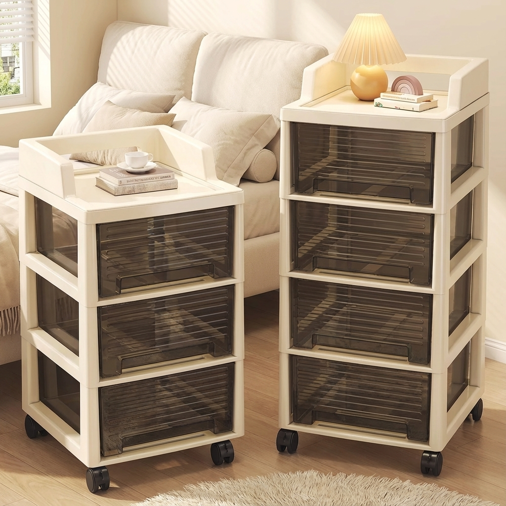 抽屉式收纳柜落地家用卧室可移动多层玩具储物柜床头零食置物柜子,淘宝优惠券,粉丝福利购,淘宝优惠卷