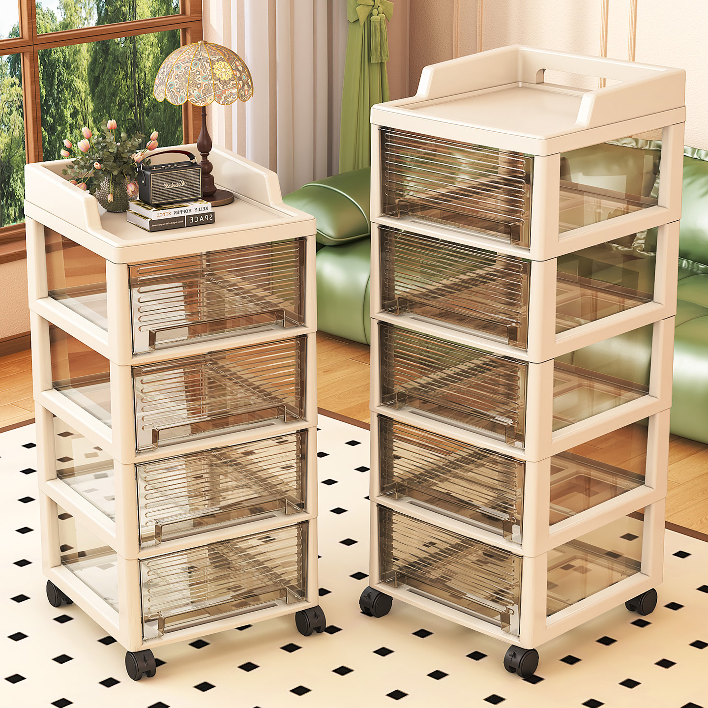 抽屉式收纳柜落地家用卧室可移动多层玩具储物柜床头零食置物柜子,淘宝优惠券,粉丝福利购,淘宝优惠卷