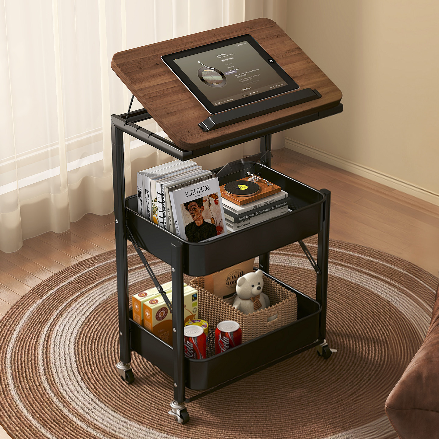 移动小推车零食置物架落地客厅沙发茶几边几收纳架卧室床边床头柜,淘宝优惠券,粉丝福利购,淘宝优惠卷