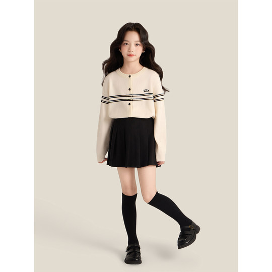 Falda plisada de lana gruesa para niña Amybaby