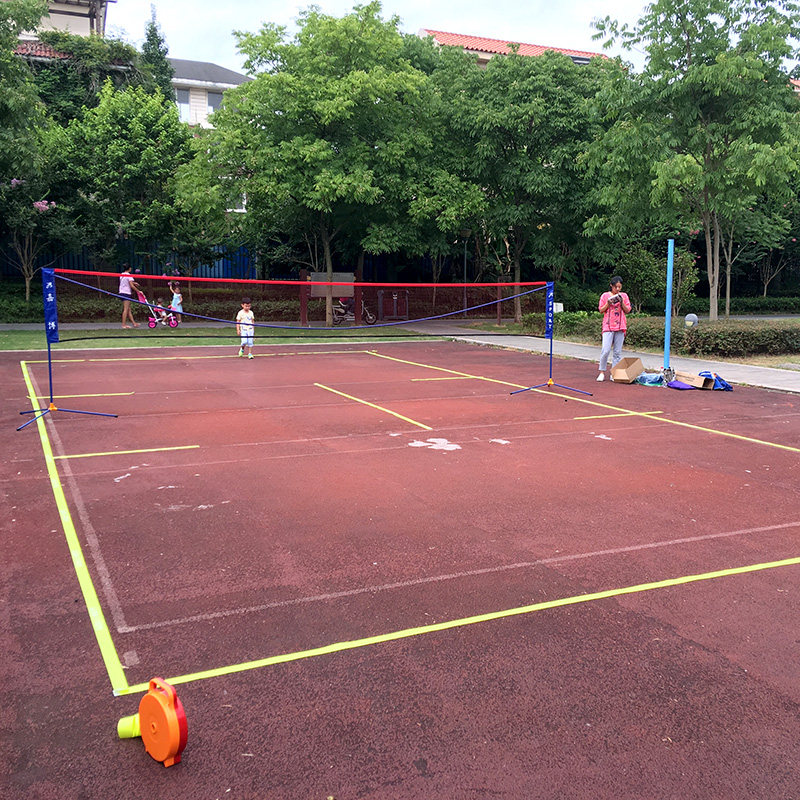 家用多型号便携式准标羽毛球网架可调型轻便式移动网柱户外场地线 - 图3