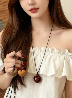 新中式国风男女可打开葫芦项链女复古民族风编织绳长款毛衣链配饰