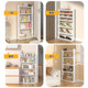 Behind-the-door storage racks, narrow cabinets for home multi-layer storage