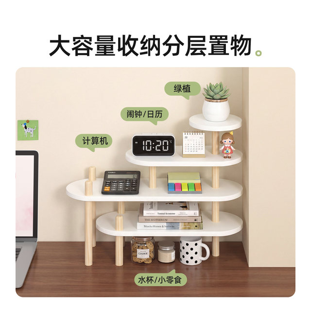 Desktop corner deformable multi-layer storage rack