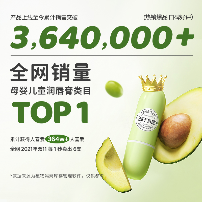 植物妈妈儿童润唇膏保湿滋润女童宝宝唇膏男孩小女孩专用春秋夏季