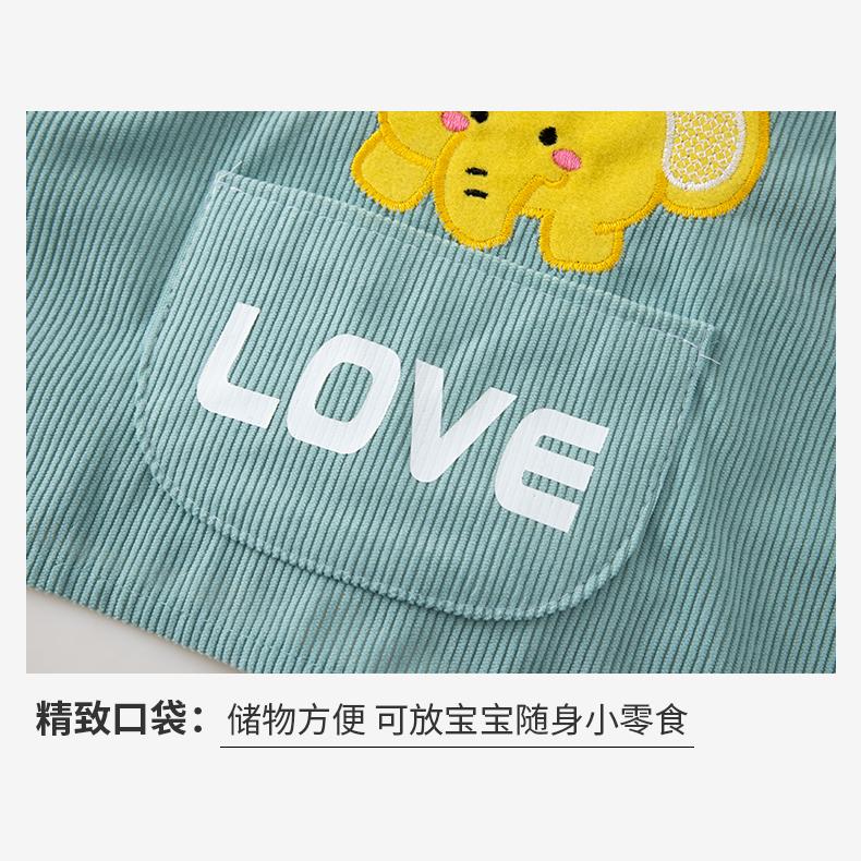 Baby corduroy coverall waterproof and dirt-proof