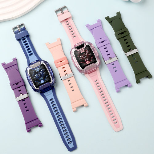 适用于华为儿童手表表带5pro/5活力版液态硅胶腕带4Pro/4X新耀款版智能电话3X/3S替换带5Xpro荣耀K2学生配件 - 图0