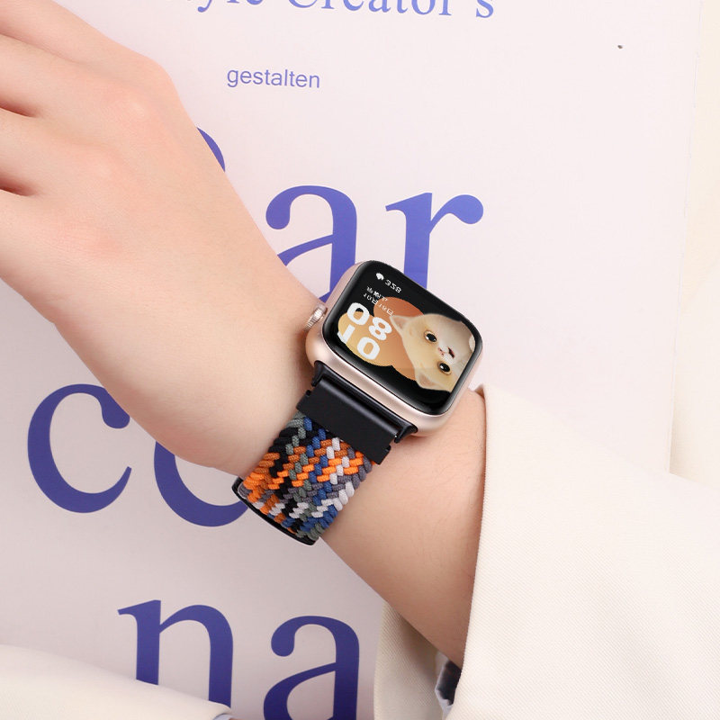 适用于荣耀手表5表带4新款磁吸扣编织腕带honor智能运动手表荣耀watch5尼龙替换带四五代男女款时尚表链配件