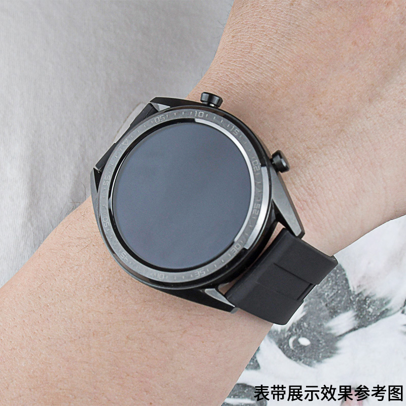 适用于Samsung三星手表表带 Galaxy Watch46mm/Gear S3/S2/sport s4智能手表硅胶表带男女款运动替换腕带配件-图2