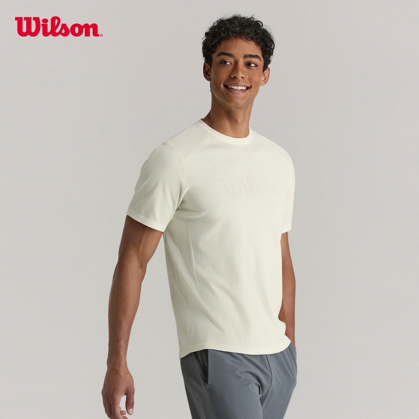 Wilson威尔胜官方夏季男士简约飞织工艺亲肤百搭网球运动短袖T恤,淘宝优惠券,粉丝福利购,淘宝优惠卷