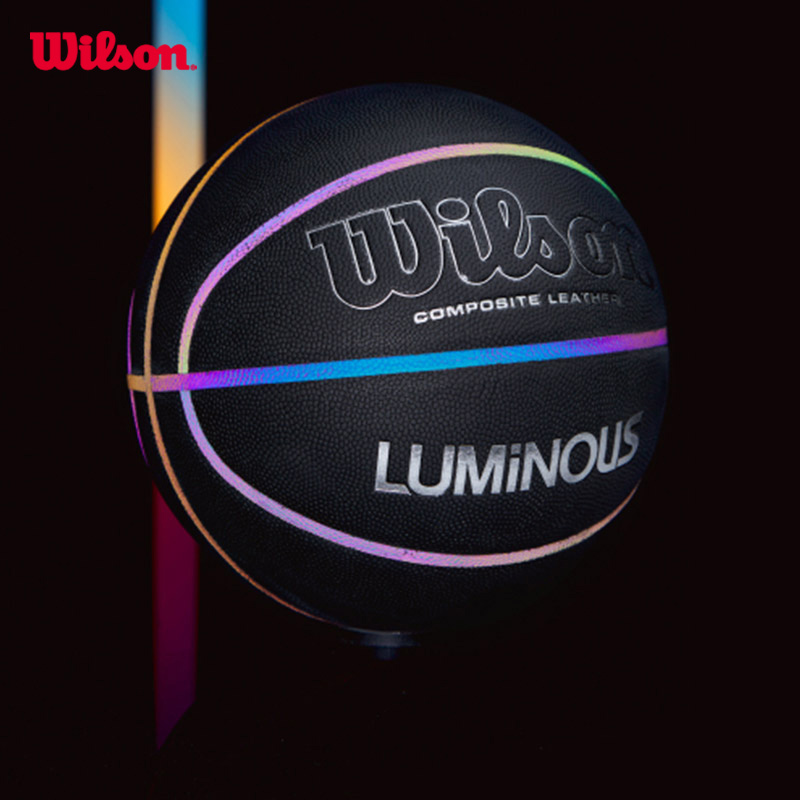 Wilson威尔胜官方反光室内外训练比赛成人7号篮球送礼物luminous-图0