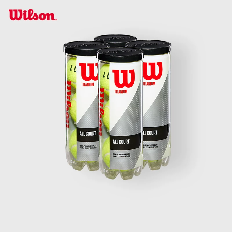 [Wilson威尔胜成人多场地通用训练舒适耐打银罐密封3只罐装网球]