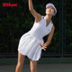 Wilson威尔胜官方25年夏季女士弹力紧身收腰运动透气网球连衣裙