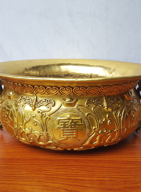 聚宝盆香炉工艺品中式铜送礼品