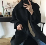 Шерстяное двусторонное шерстяное пальто, увеличенная толщина