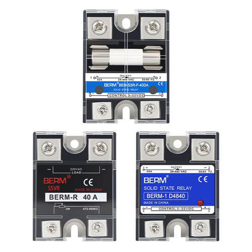 单相固态继电器D4840保险端子散热座直流控交流SSR-40DA SSR-25DA - 图3