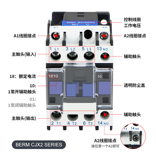 交流接触器CJX2-1810 0910 1210 2510 3210 4011 6511 220V接触器 - 图0
