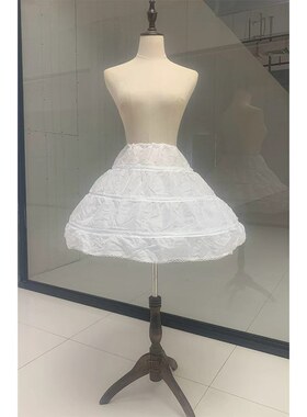 儿童礼服45裙撑蓬蓬裙衬裙女孩子礼服演出内撑蓬蓬裙带骨撑裙配饰