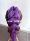 KPop witch hunter group's same style purple hair extension braid ponytail can be braided with colorful boxing braid fluffy hair extension braid